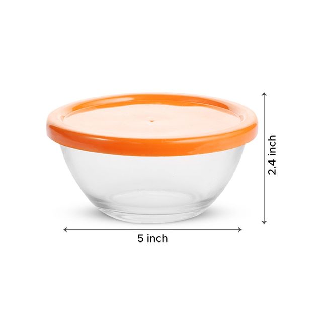 Glass Ideas Lorenzo Bowl Set With Lid (400 Ml)
