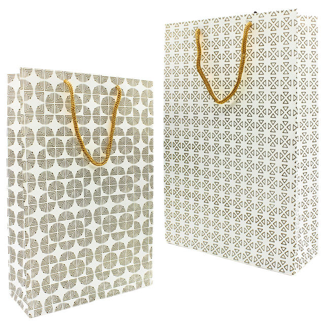Se7En Printed Paper Bag | Size- 8 X 12 X 3 Inch (Colour May Vary)