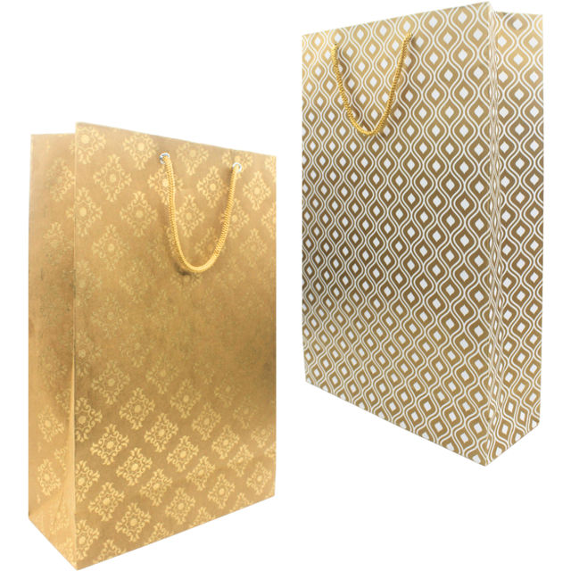 Printed Paper Bag - Assorted Color & Design Size- 10 x 15 x 4 Inch 1 pc Combo