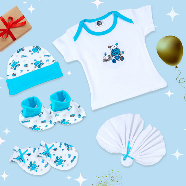 Mee Mee Animal Baby Gift Set For Kids | Blue | 0 - 3 months