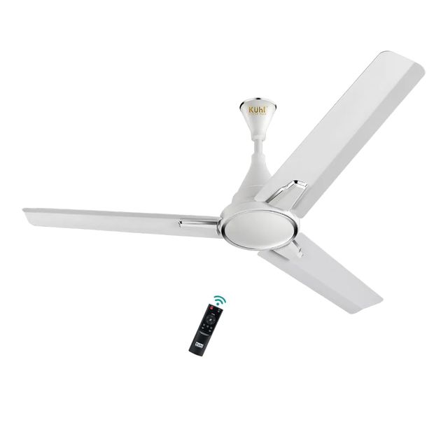 Kuhl Prima A1 BLDC Ceiling Fan, 1200mm, 5 Star, Remote Control, White