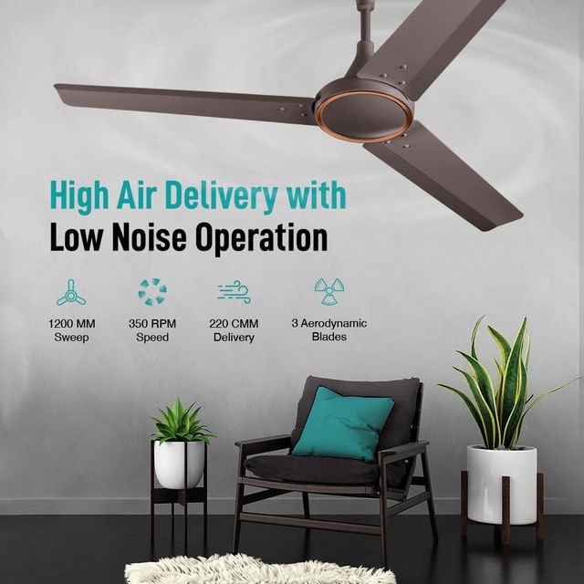 Kuhl Prima A4 1200 Mm Bldc 65% Power Saving Bldc Ceiling Fan With Remote Espresso