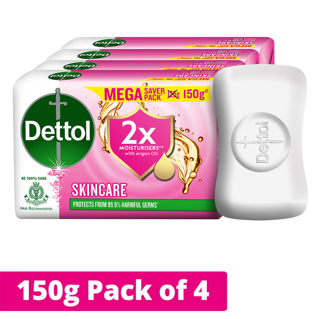 Dettol Skincare Moisturizing Beauty Bathing Soap Bar with Argan Oil For Softer Skin