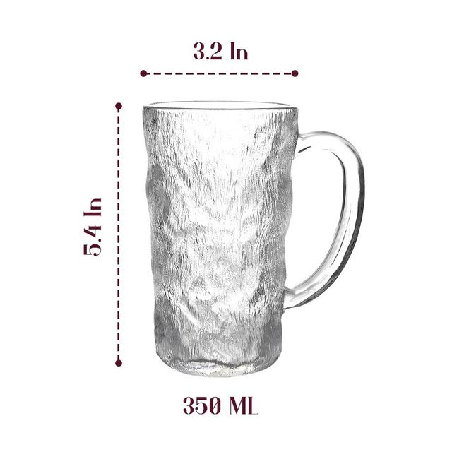 The Artment Minimal Frosted Set Of 4 Beer Mug | 350 ml