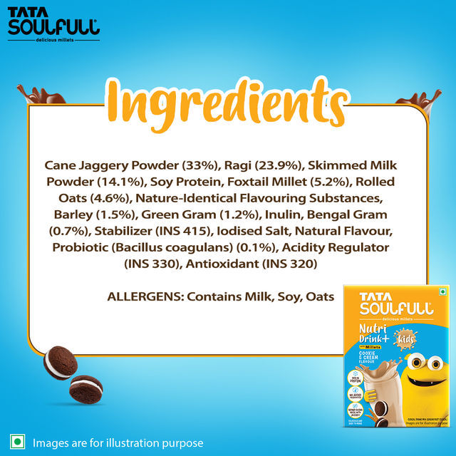 Tata Soulfull Nutri Drink With Millets Chocolate Brownie Flavour For Kids