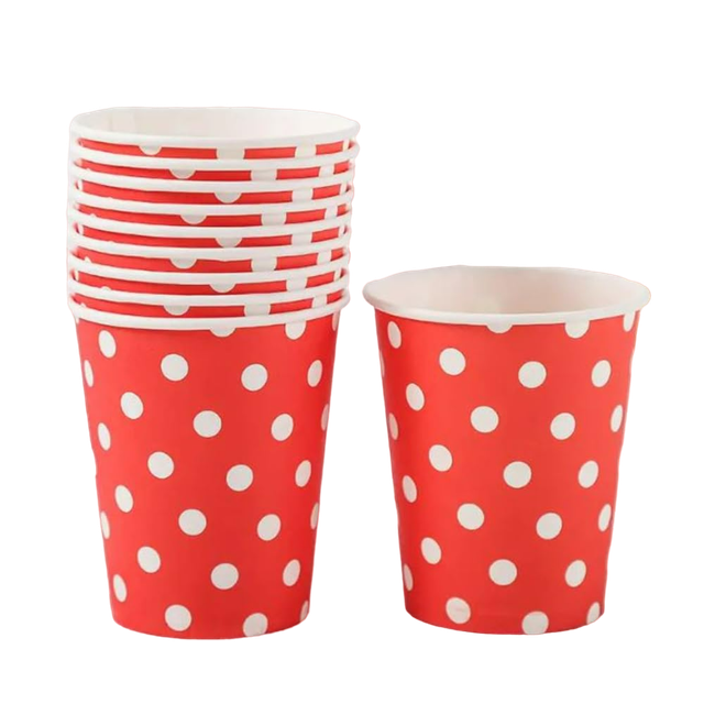 Polka Dot Paper Glass For Party - Assorted Color
