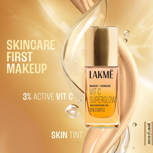 Lakme Makeup+Skincare VitC Superglow Skin Perfecting Tint Warm Beige W240