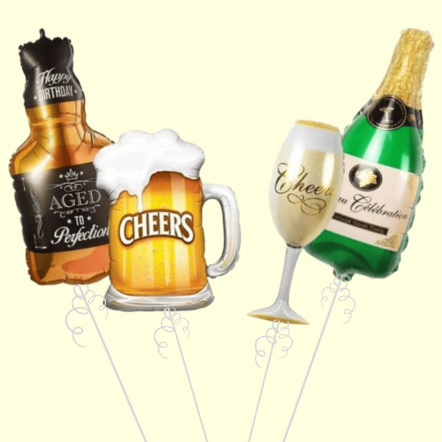 Let's Vybe Cheers Champagne Foil Balloon