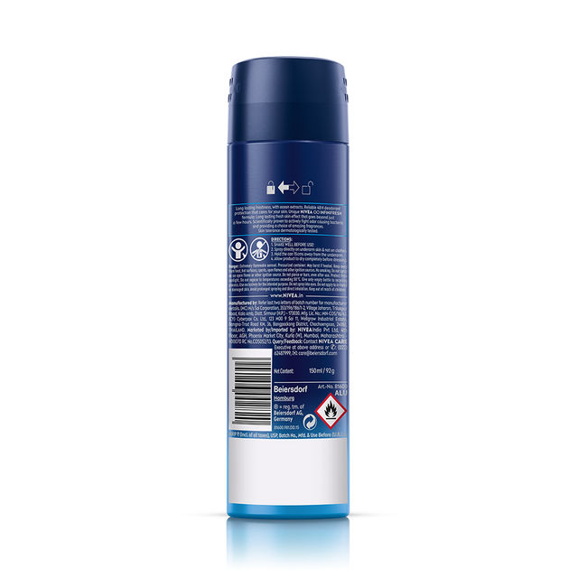 Nivea Men Deodorant Fresh Active 48h Long lasting Freshness 150 ml X 2 Combo