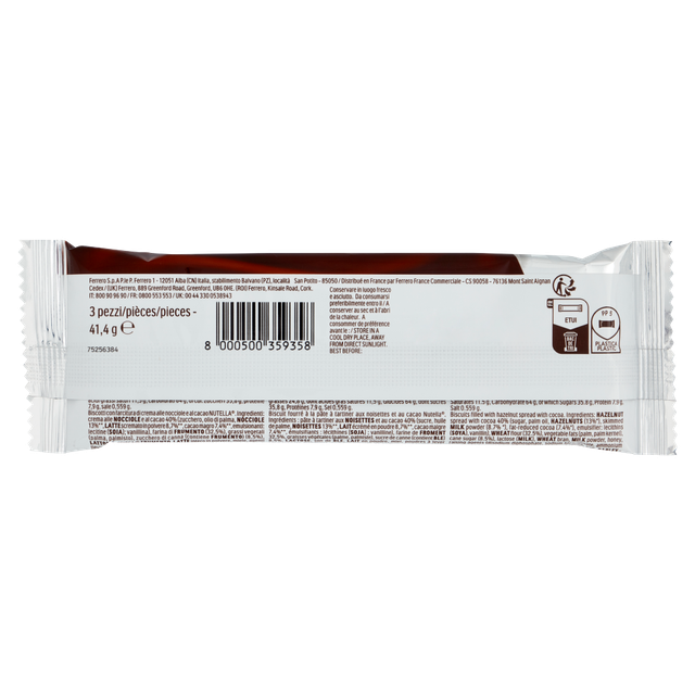 Nutella Ferrero Chocolate Biscuits Pack of 3