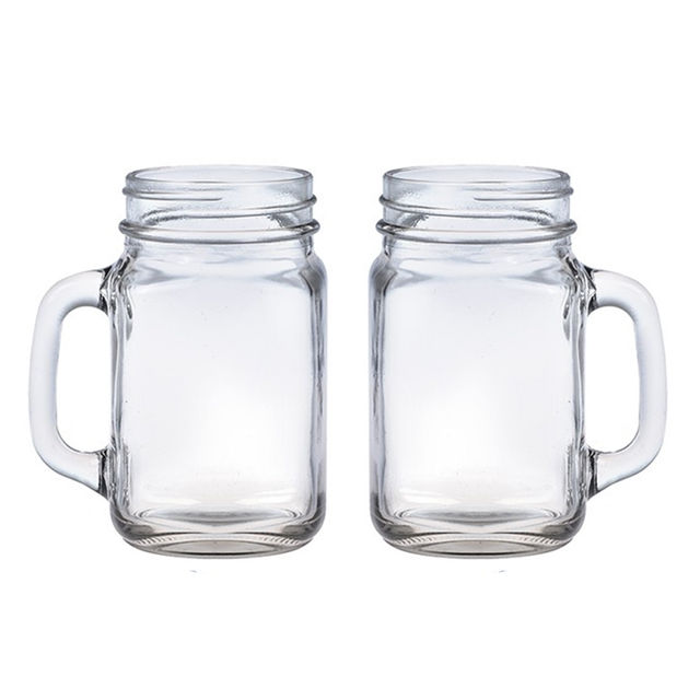 BAY6 Mason Jar Set with Straw - 400 ml - (2pc)