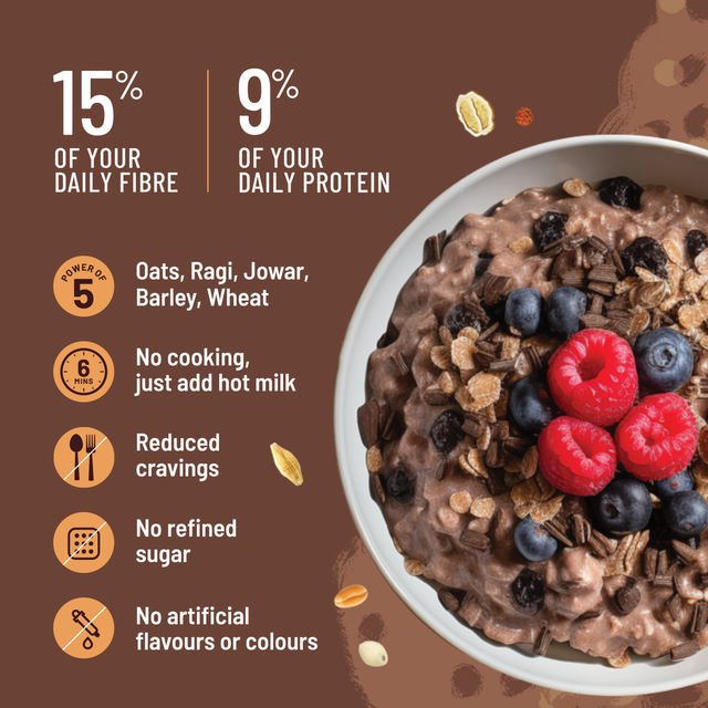 Mille Instant Chocolate Oats with millets | almonds and flax seeds