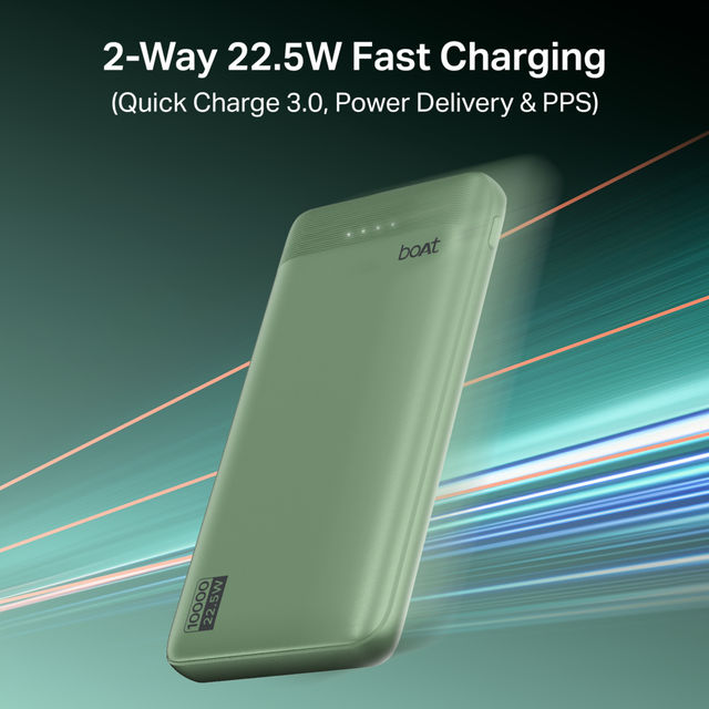 boAt EnergyShroom PB300 Activ Powerbank | Mint Green