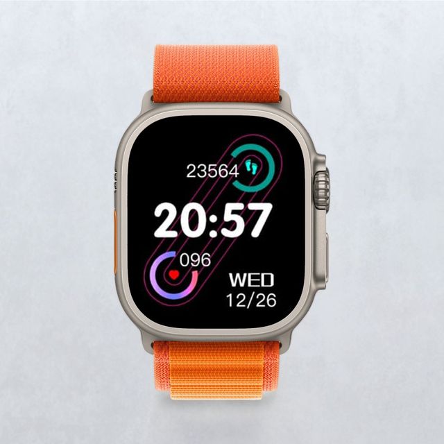 Nu Republic Creed Ultra Smartwatch With 2.0 Hd Display Bt Calling (Silver/Orange)