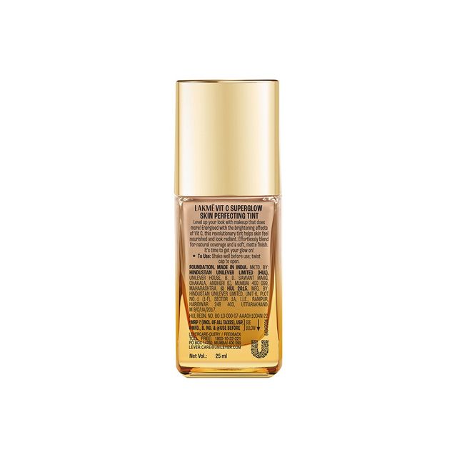 Lakme Makeup+Skincare VitC Superglow Skin Perfecting Tint Neutral Nude N200