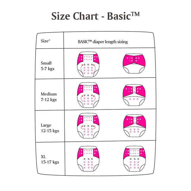 SuperBottoms Reusable Cloth Diaper Freesize Rash Free For Kids Shell 7 Pads Assorted 0-3 Yrs