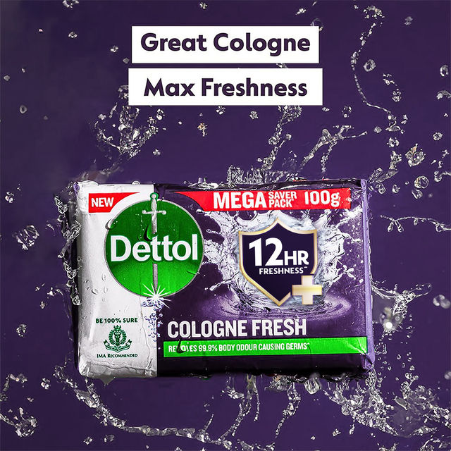 Dettol Cologne Fresh Soap with 12hr Freshness
