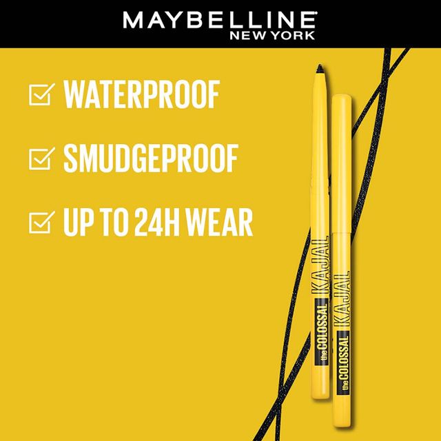 Maybelline New York Colossal Kajal Black Fix With Aloe Vera(0.35gms), Renee Fab 5 Nude 5In1 Lipstick(7.5gms) & Lakme Eyeconic Liquid Eyeliner, Black(4.5ml) Combo
