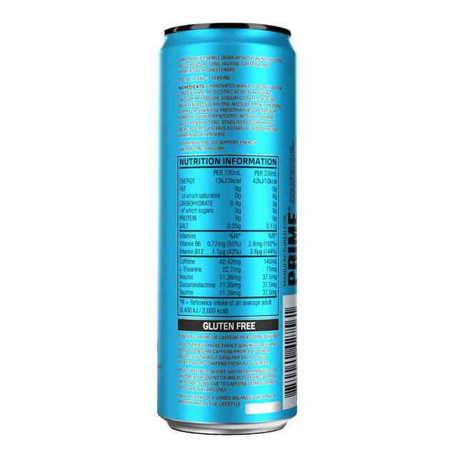 Prime Hydration Blue Raspberry Soft Drink