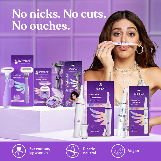 Bombae 4-in-1 Trimmer for Women Facial Hair Removal and Eyebrows
