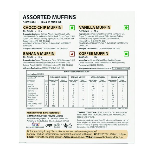 The Baker's Dozen Assorted Muffins