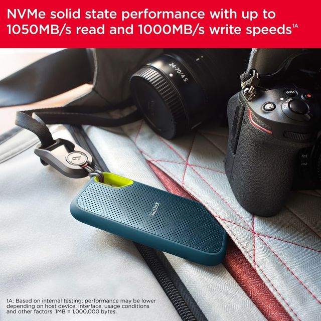 Sandisk Extreme Portable 1Tb, 1050Mb/S R, 1000Mb/S W,External Ssd, Skyblue Color