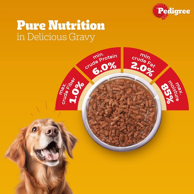 Pedigree Adult Chicken & Liver Chunks In Gravy Wet Dog Food