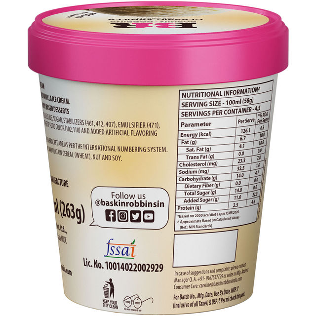The Select Aisle Dark Chocolate Chips(150gms) & Baskin Robbins Classic Vanilla Ice Cream(450ml) Combo