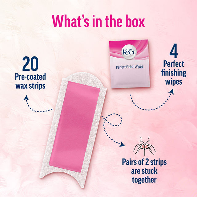 Veet Professional Waxing Strips Kit For Normal Skin | 20 Strips
