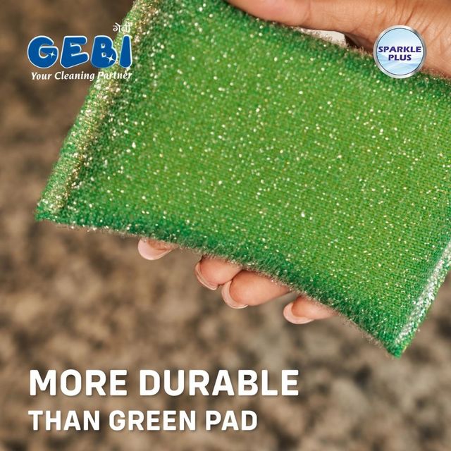Gebi Sparkle Plus Shiny Kitchen Scrubber - 2Pc Pack