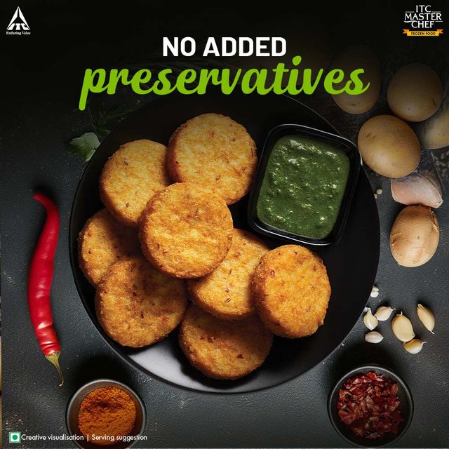 ITC Master Chef Classic Aloo Tikki | No Added Preservatives | 12 pieces