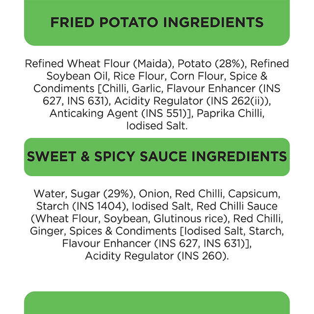 Prasuma Korean Fried Potato - Sweet & Spicy(275gms) & Prasuma Pizza Minis - Paneer Tikka(180gms) Combo
