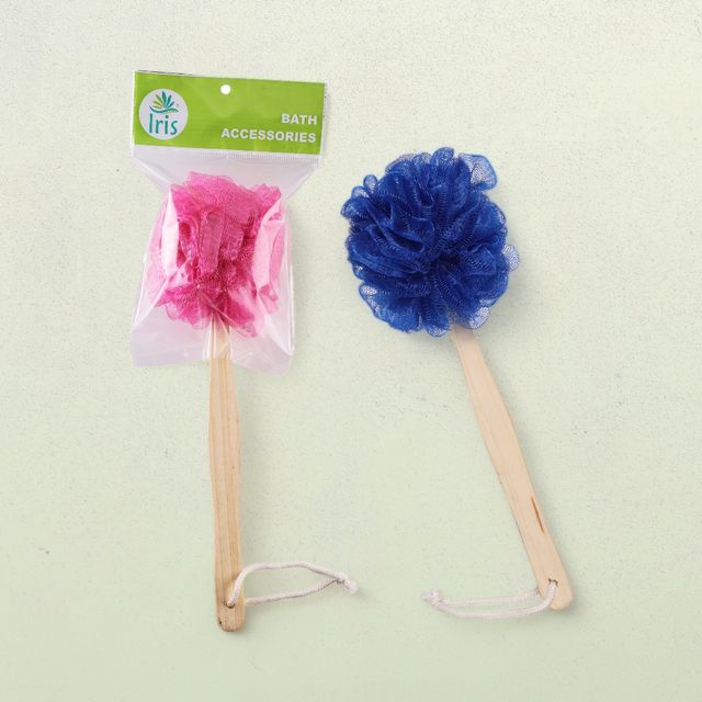 Wooden Handle Loofah assorted