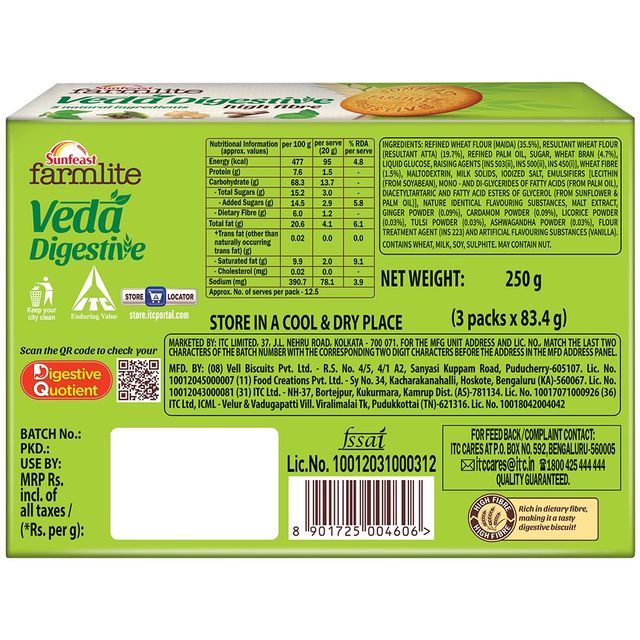 Sunfeast Farmlite Veda Digestive Biscuits