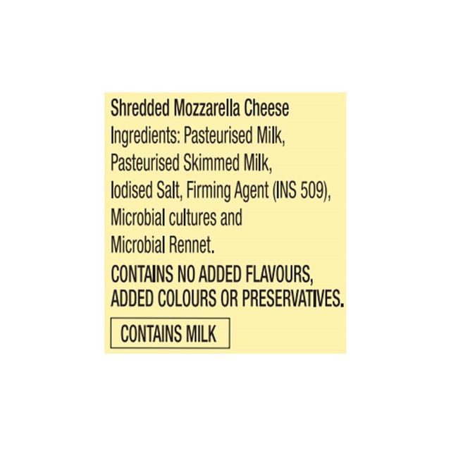 D'lecta 100% Mozzarella Shreds Cheese