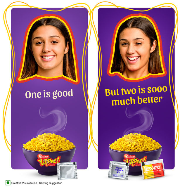 YiPPee! Mood Masala Noodles - 2 Masala Sachets