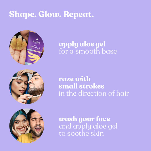 Bombae Biodegradable Face And Eyebrow Razor For Women| Reusable| 3 Pieces