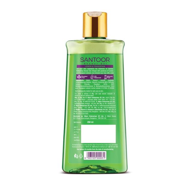 Santoor Shower Gel - Lemon and Frangipani