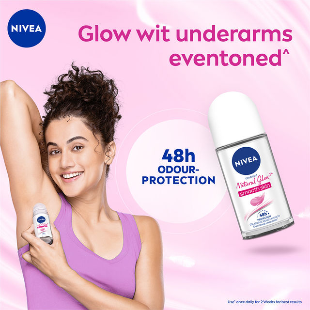 Nivea Natural Glow Even-toned & Smooth Skin 72h Protection Roll On