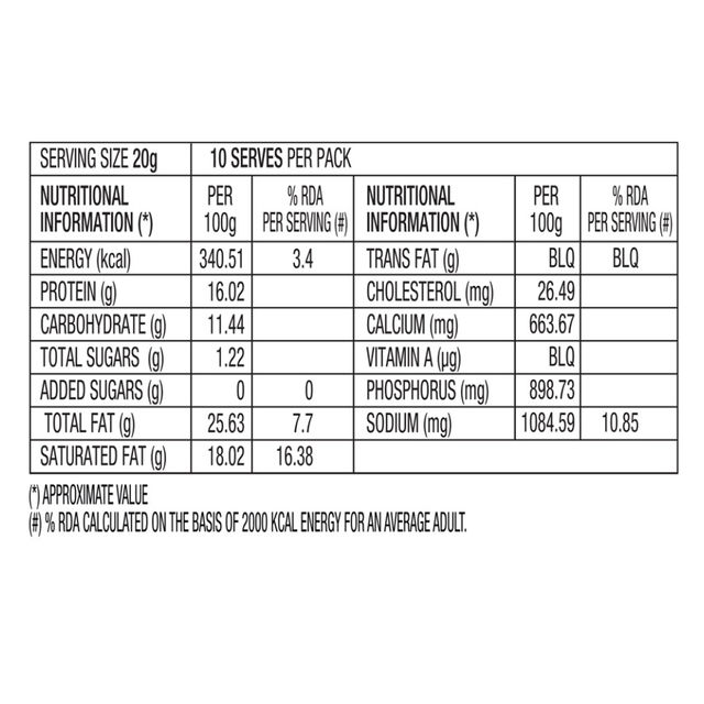 D'lecta Cheese- Block 200 g Combo