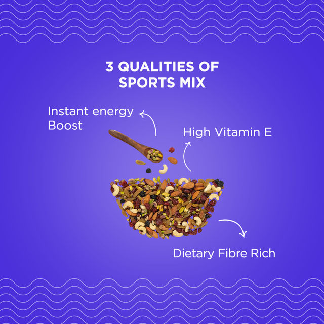 Nutty Gritties Sports Mix - Almonds, Cashews, Pistachios, Berries, Protein-Rich Snack
