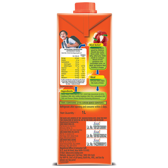 Dabur Real Litchi Fruit Juice