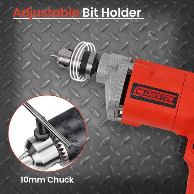 Cheston Corded 10mm Drill Machine with 13 HSS Bits & 1 Wall Bit