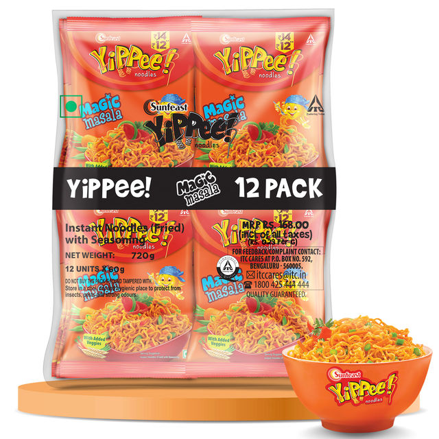 YiPPee! Magic Masala Noodles with Added Veggies - The Better Noodles
