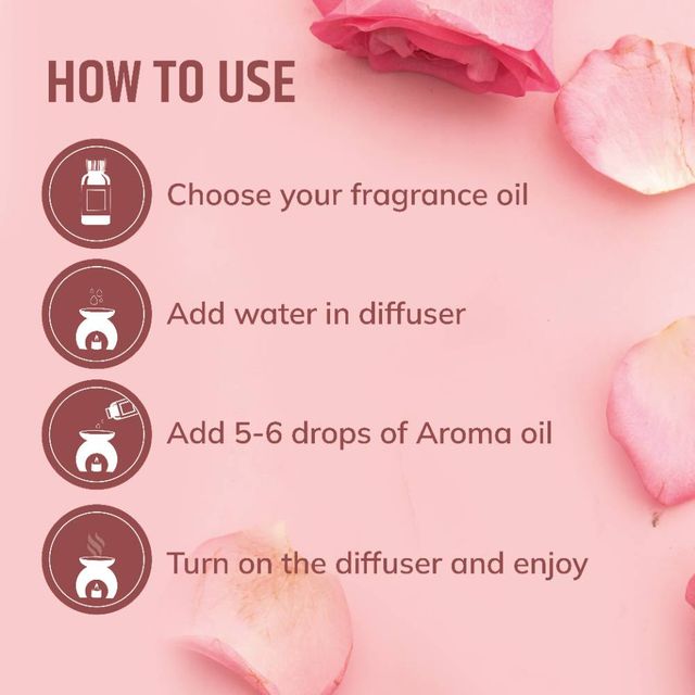 Aromahpure Fragrance Oil | Rose Aroma Oil for Home Fragrance | Helps in Meditation