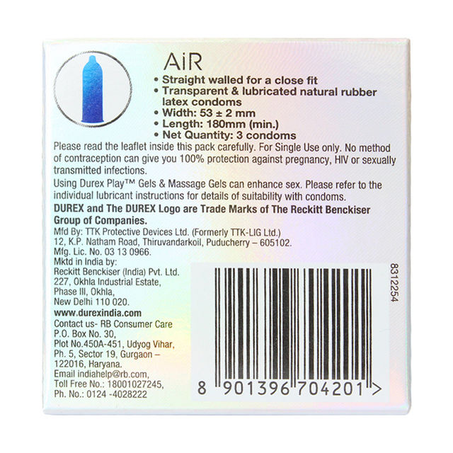 Durex Air Condom (Pack Of 2 Combo)