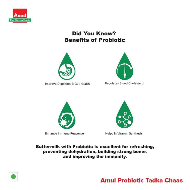 Amul Probiotic Tadka Chaas 270 ml Combo