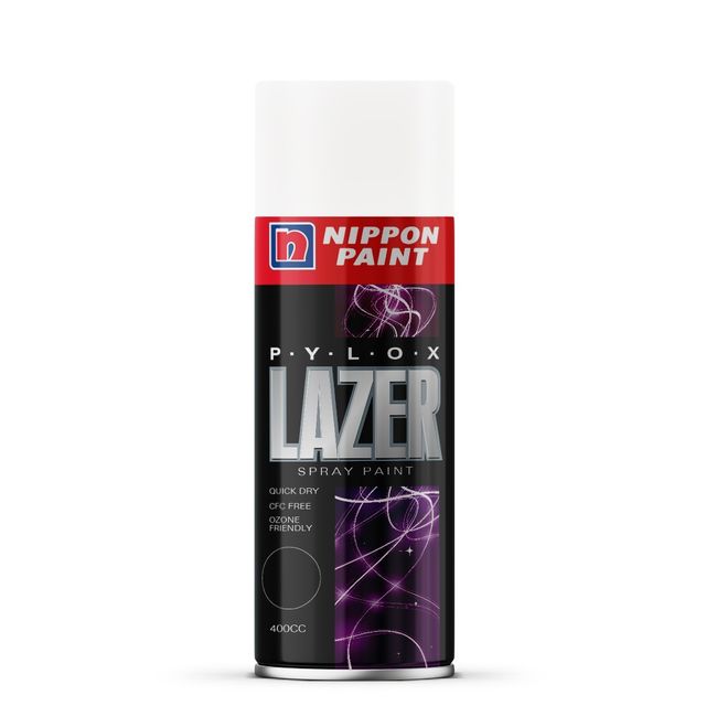 Nippon Pylox Spray Paint  | Glossy White | Fast-Drying & High Gloss