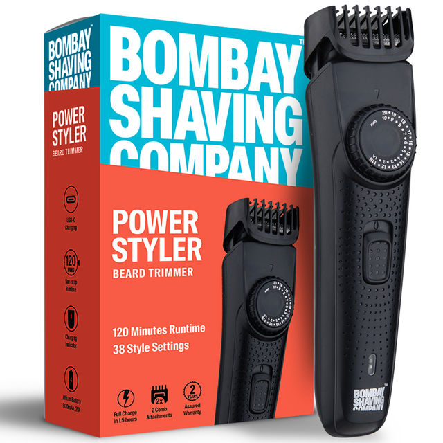 Bombay Shaving Company Power Styler OG Beard Trimmer For Men | 2X Fast Charging | USB Type C