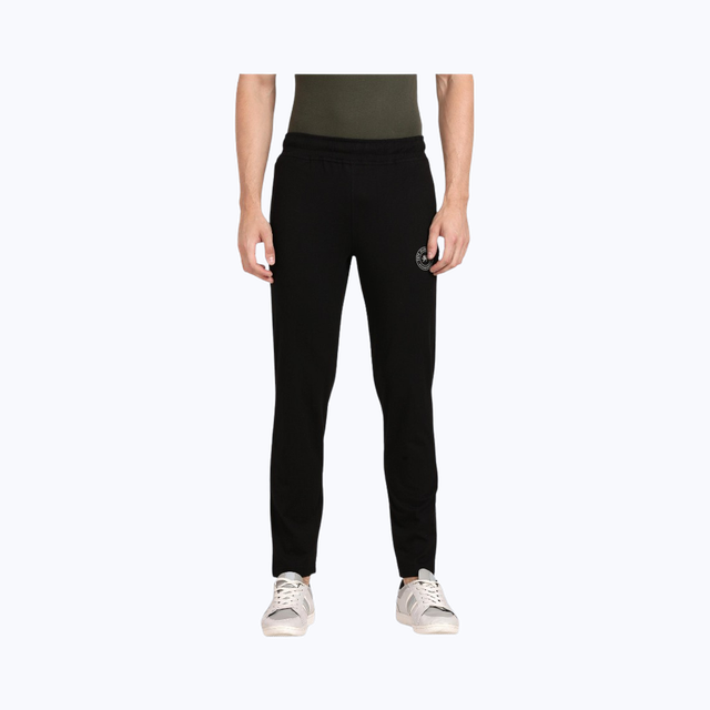 Pepe Jeans Men's Track Pant Cotton Rich Solid Stretch Fabric Ultra Soft Absorbent | Black - M